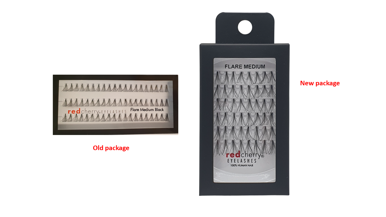 Red Cherry Lashes  #Flare Medium - 6 Paar | 6 Pairs Single packaging | Künstliche Wimpern, Vegan, Handgemacht, Wiederverwendbar