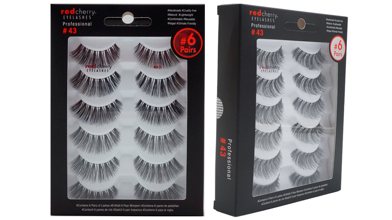 Red Cherry Eyelashes #43 – Multipack 12 Paar | 12 Pairs