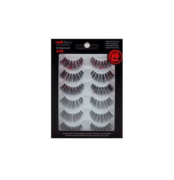 Red Cherry Eyelashes #43 – Multipack 6 Paar | 6 Pairs