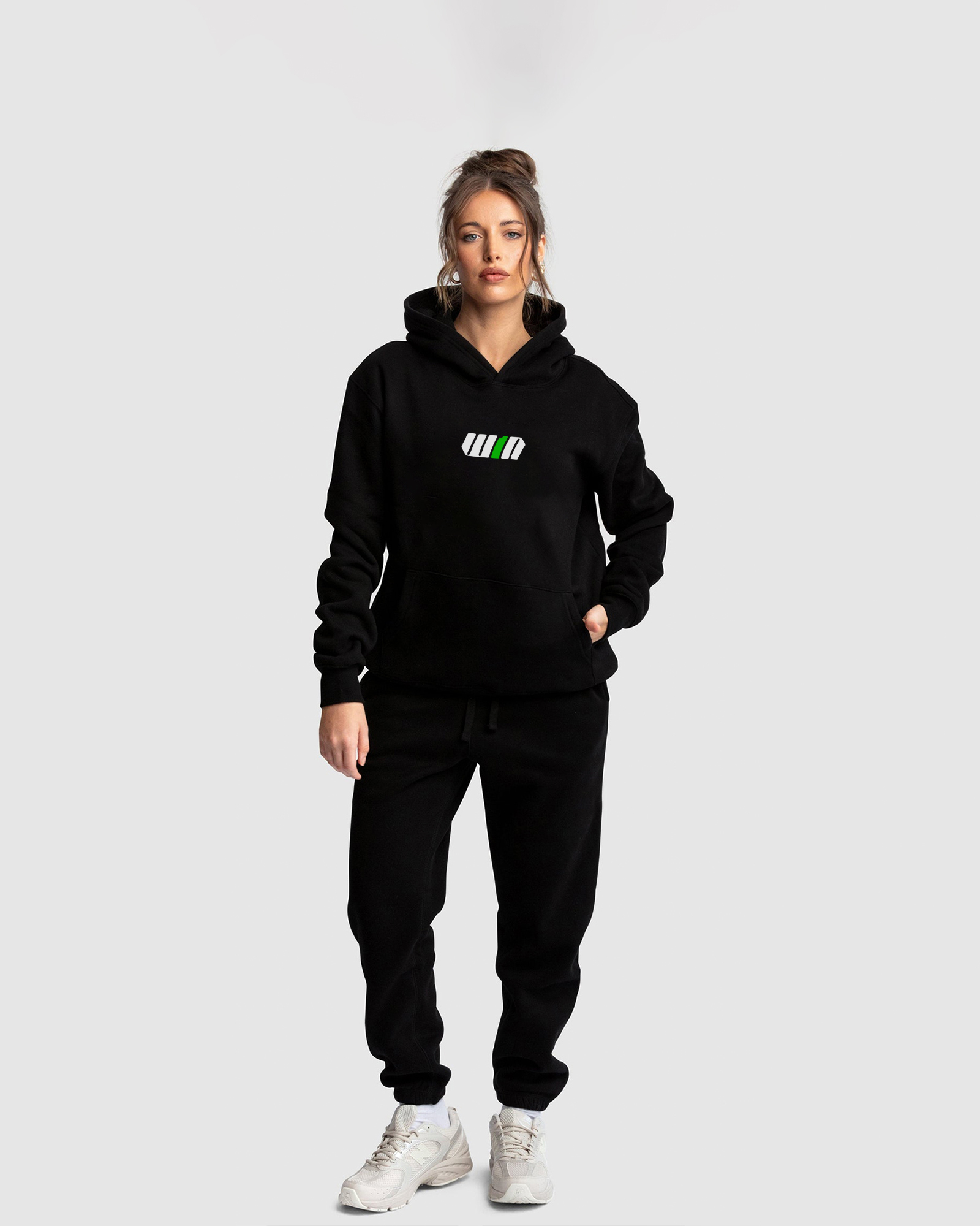 Win time Black Overhead Hoodie