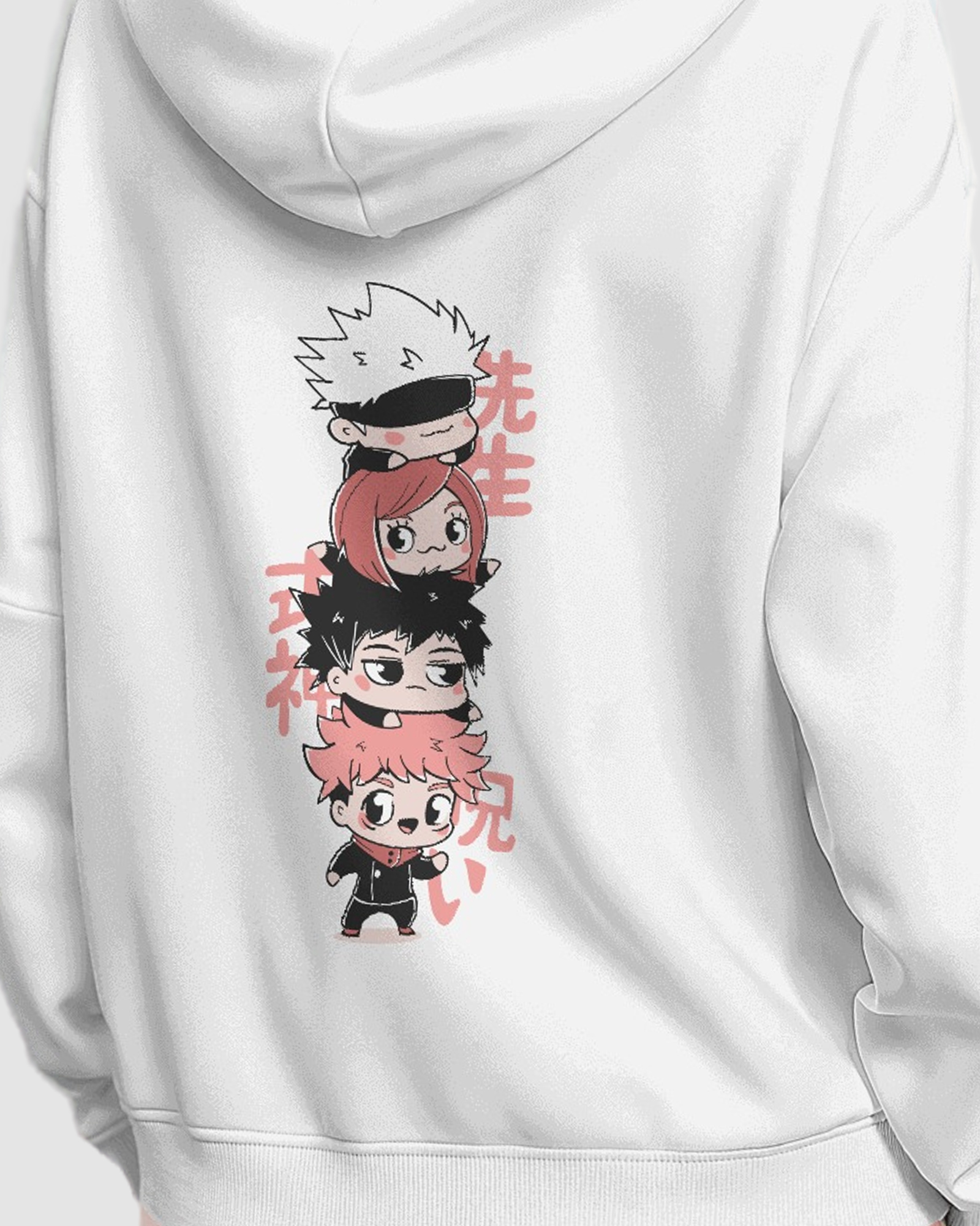 Jujutsu Kaisen Cute White Hoodie