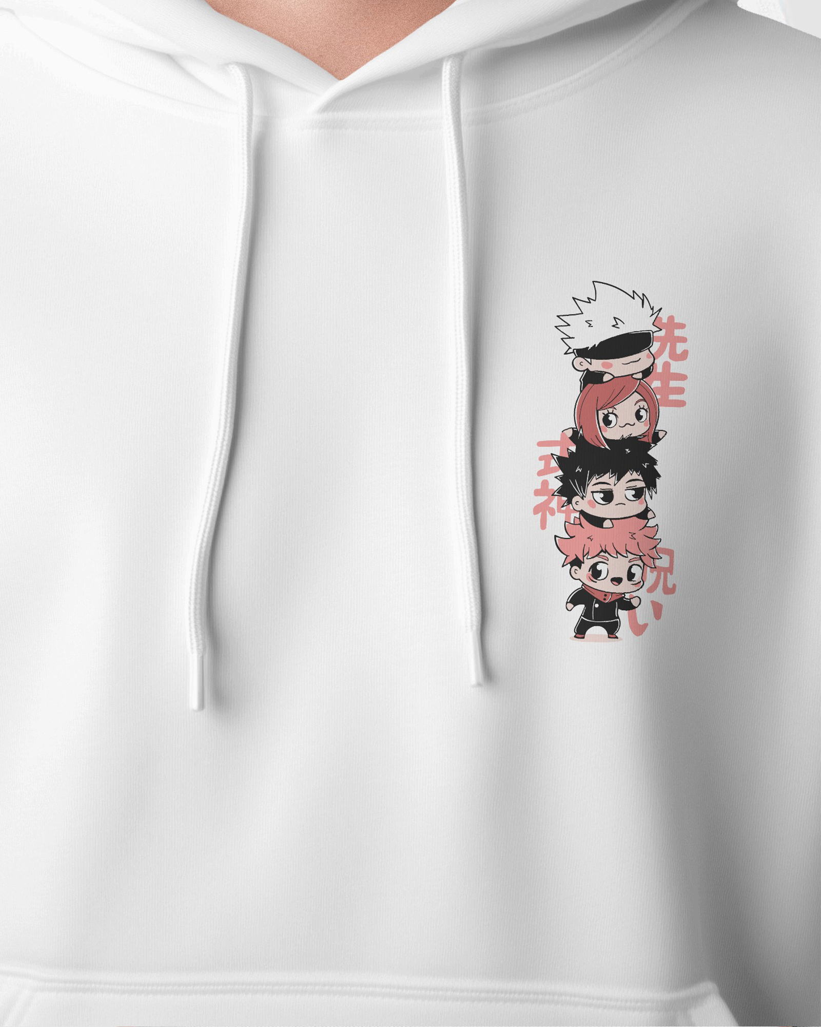 Jujutsu Kaisen Cute White Hoodie