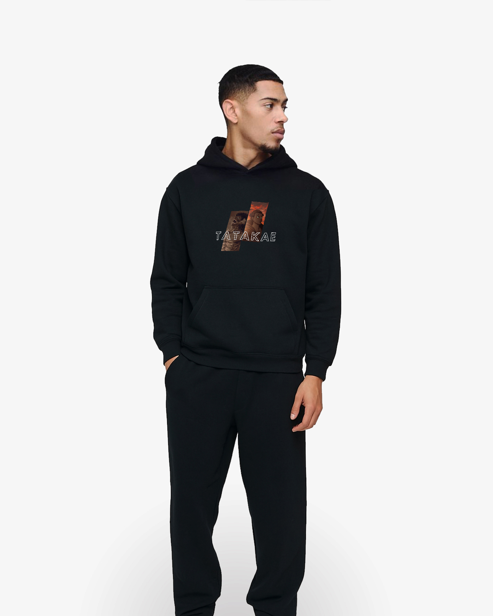 Eren Yeager Tatakae Black Hoodie