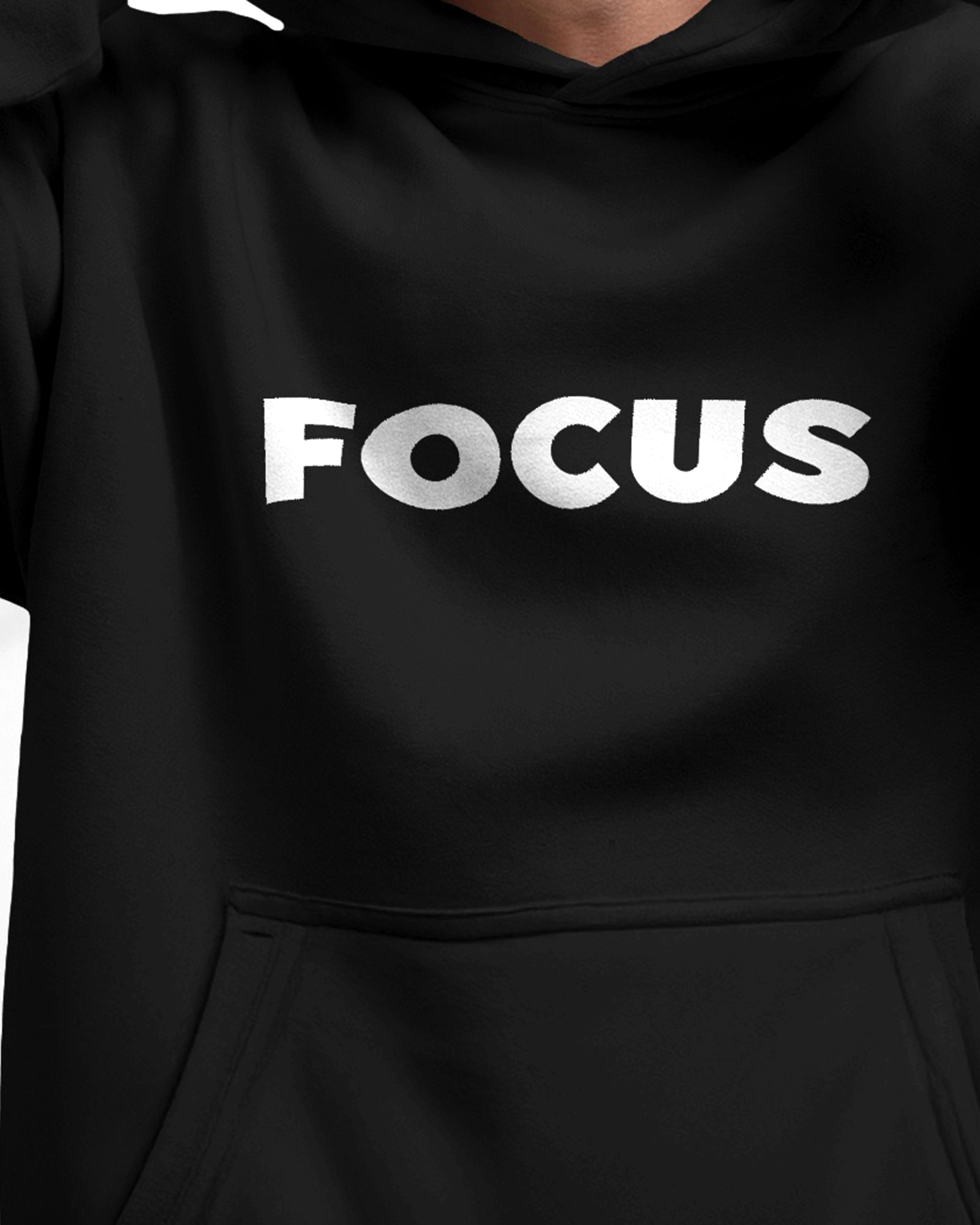 Focus Black Stylish Hoodie