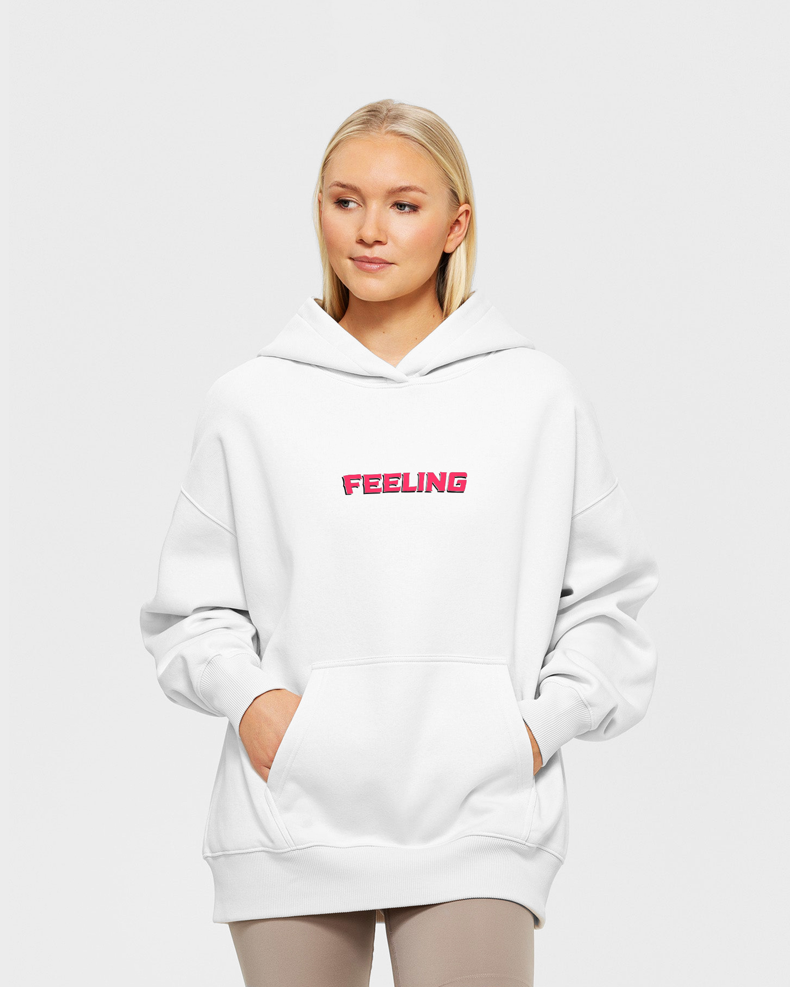 Feeling Lucky White Hoodie