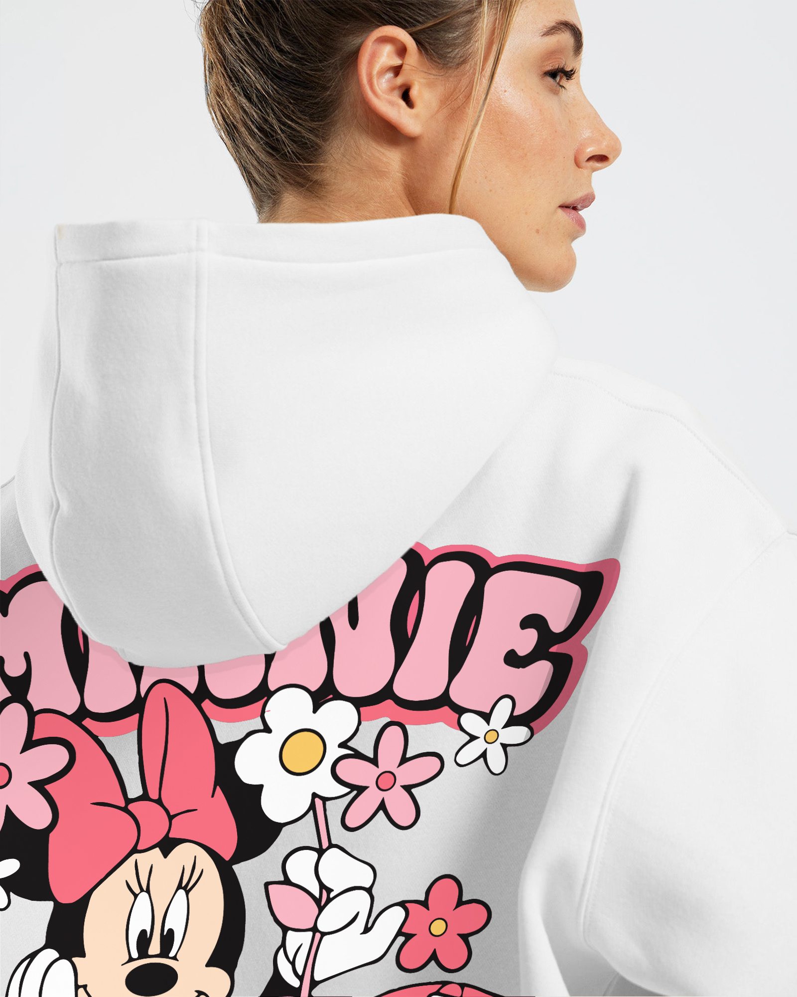 Minnie Mouse White Hoodie