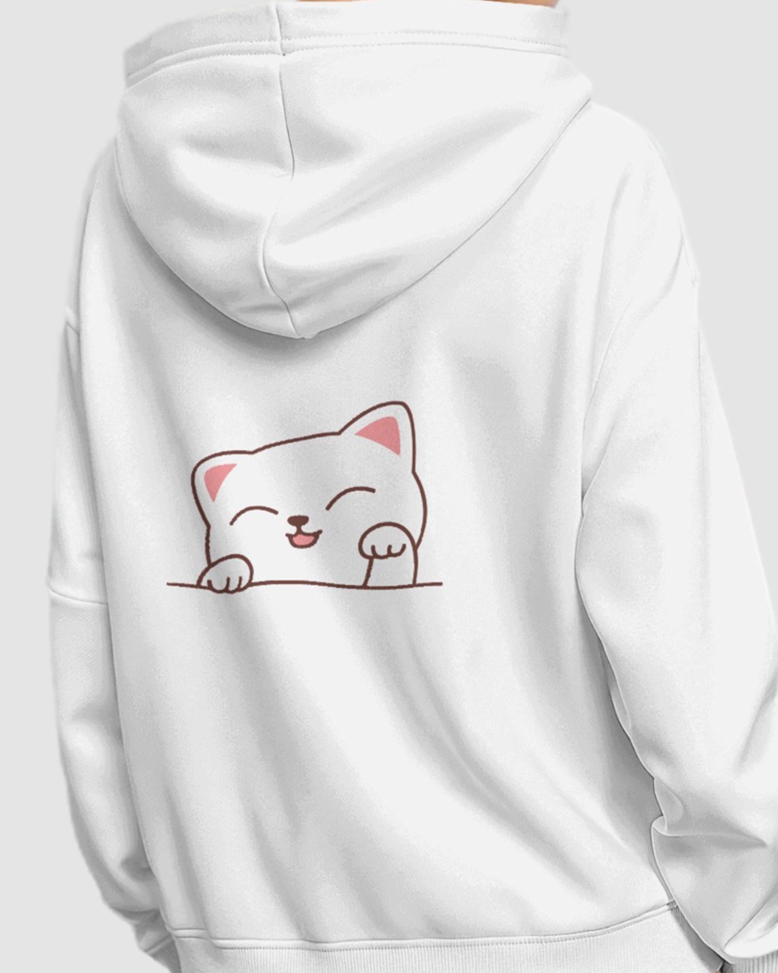 Pawsitive Kittie White Hoodie