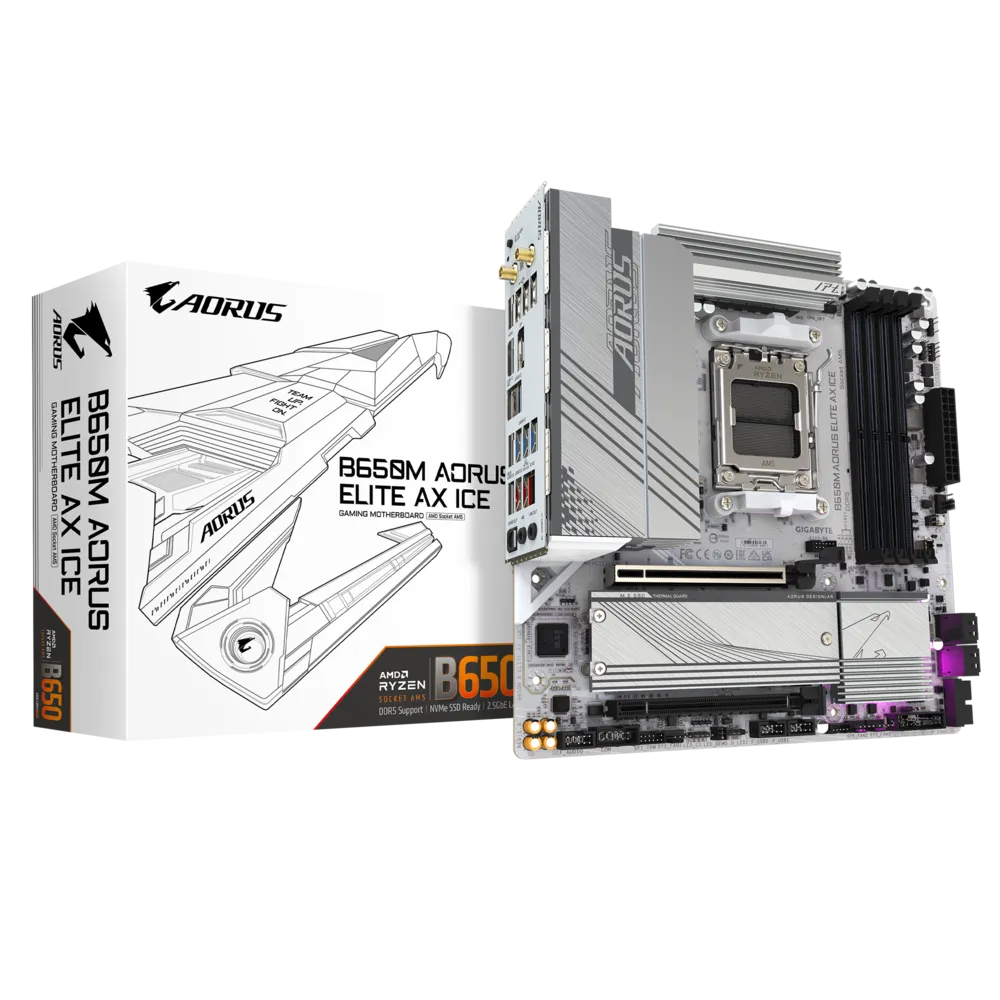 Gigabyte B650M Aorus Elite AX ICE (WIFI+BT) AM5