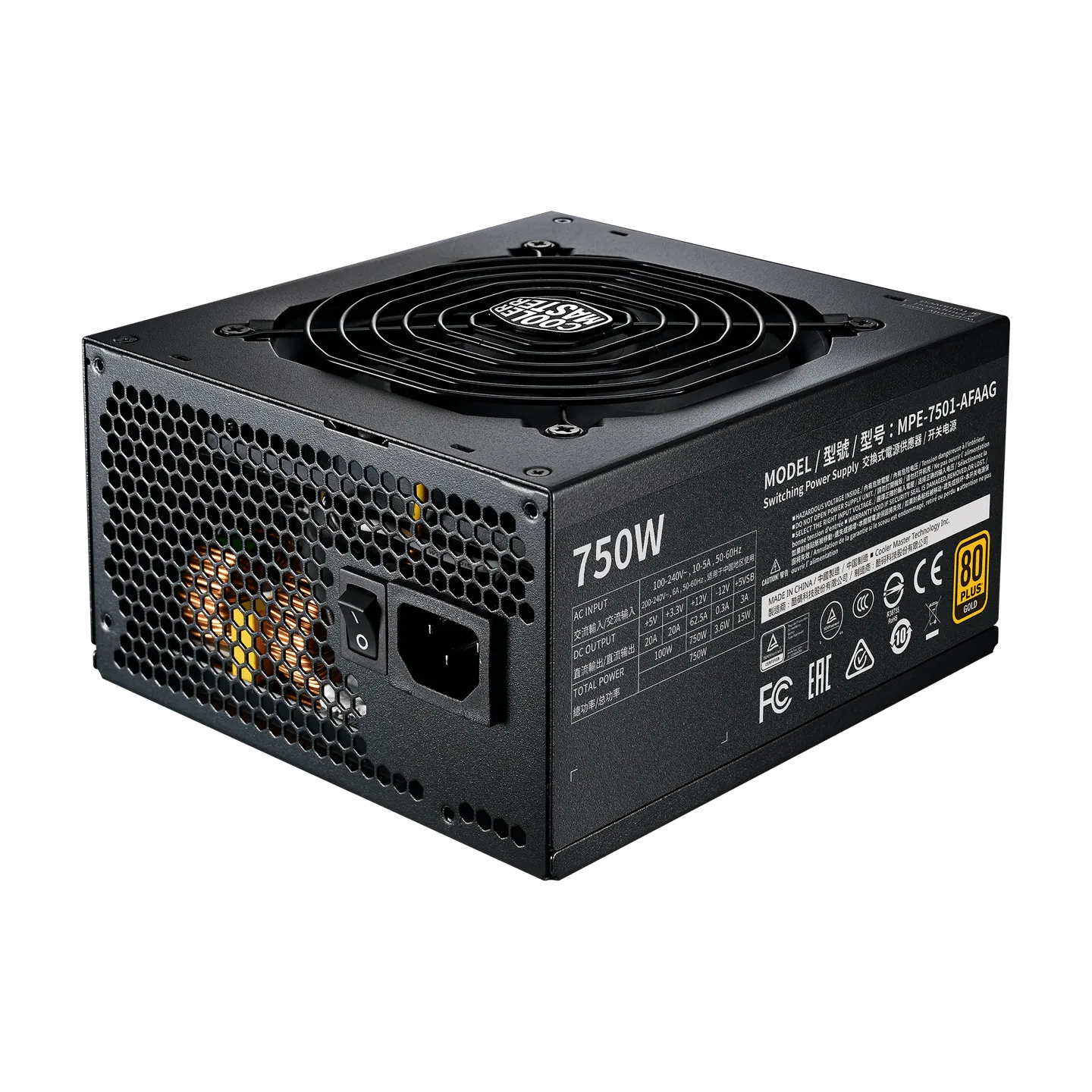 CoolerMaster MWE 750w 80+ Gold FM