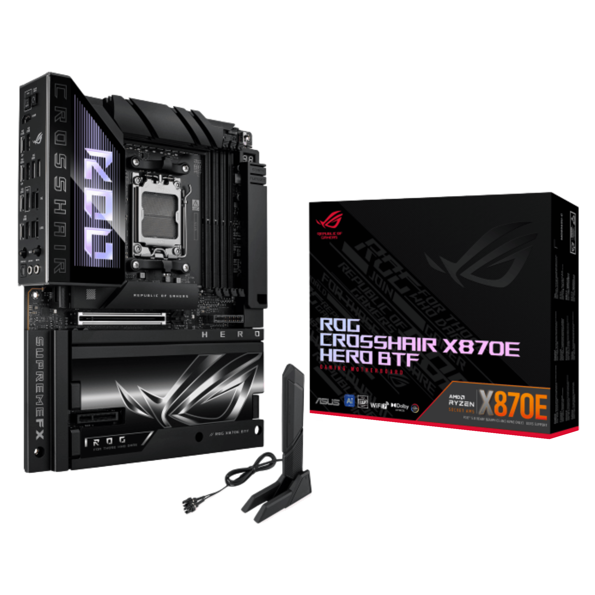 ASUS ROG CROSSHAIR X870E HERO BTF AM5 DDR5 MOTHERBOARD