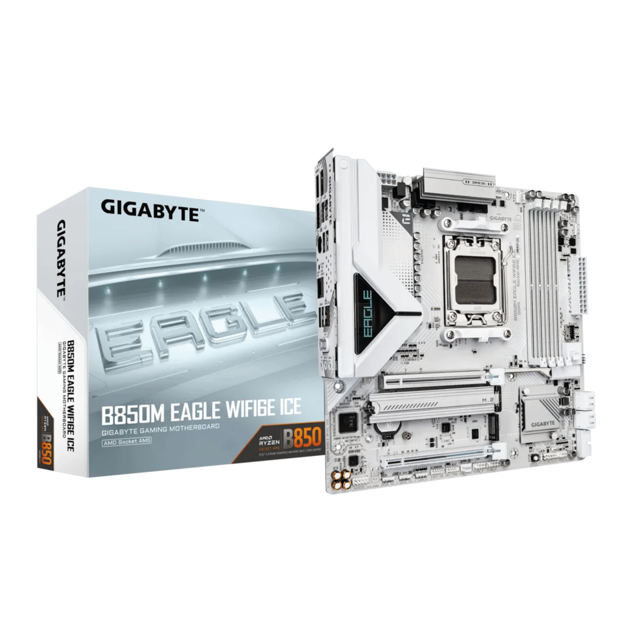GIGABYTE B850M EAGLE WIFI 6E ICE AM5 DDR5 MOTHERBOARD