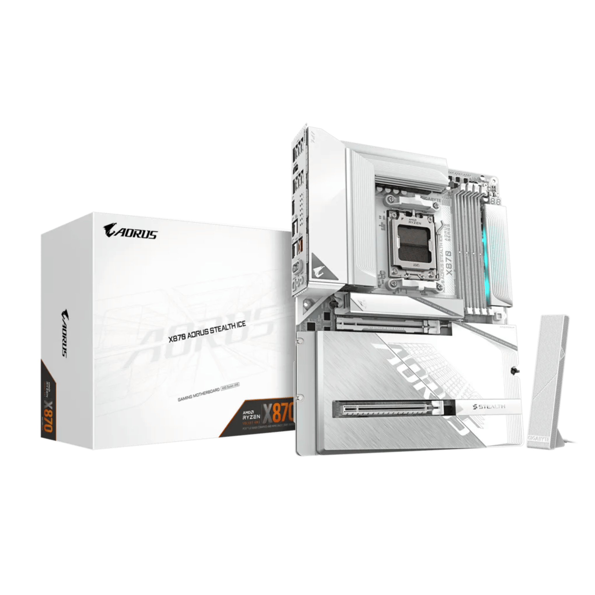 GIGABYTE X870 AORUS STEALTH ICE AM5 DDR5 MOTHERBOARD