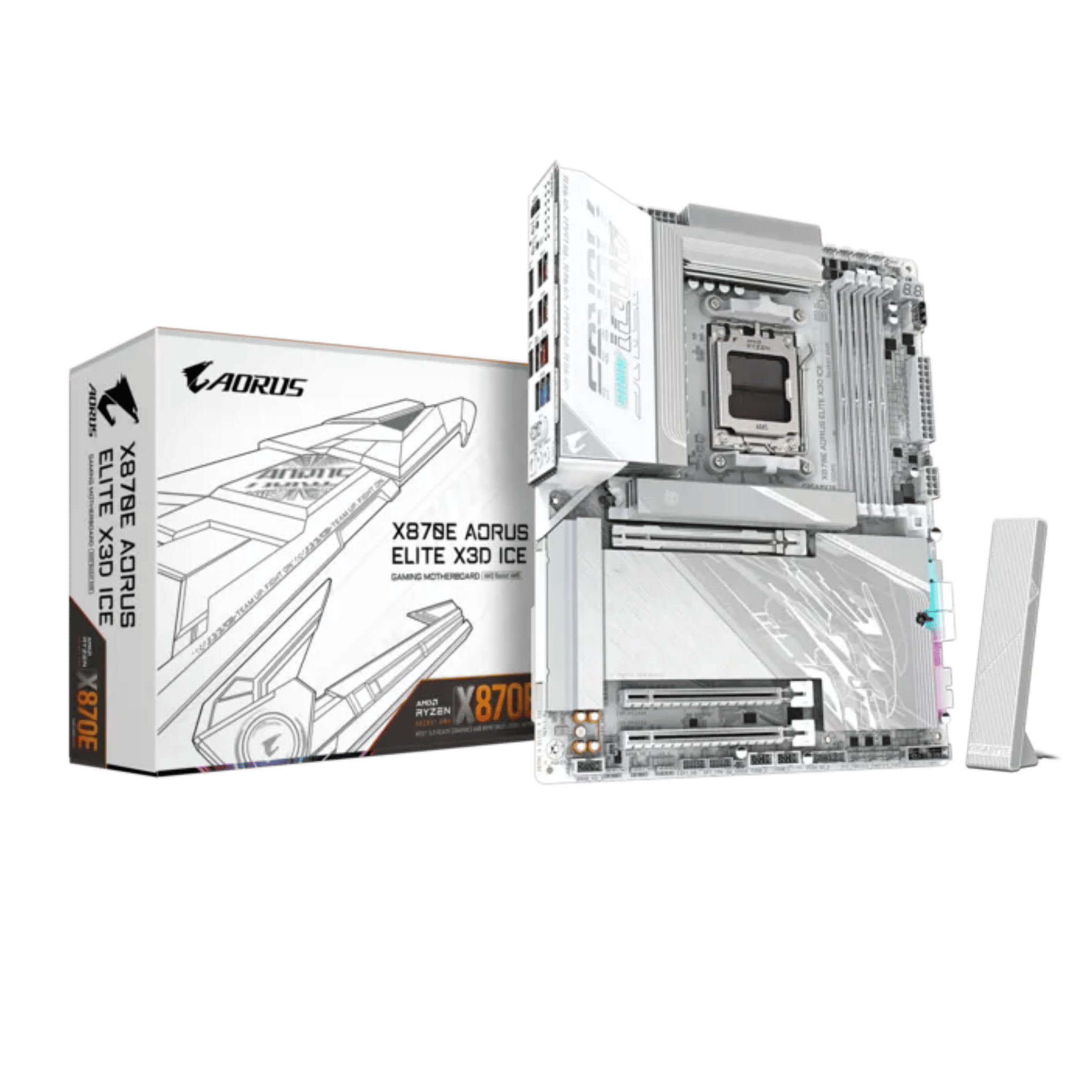 GIGABYTE X870 AORUS ELITE X3D ICE AM5 DDR5 MOTHERBOARD