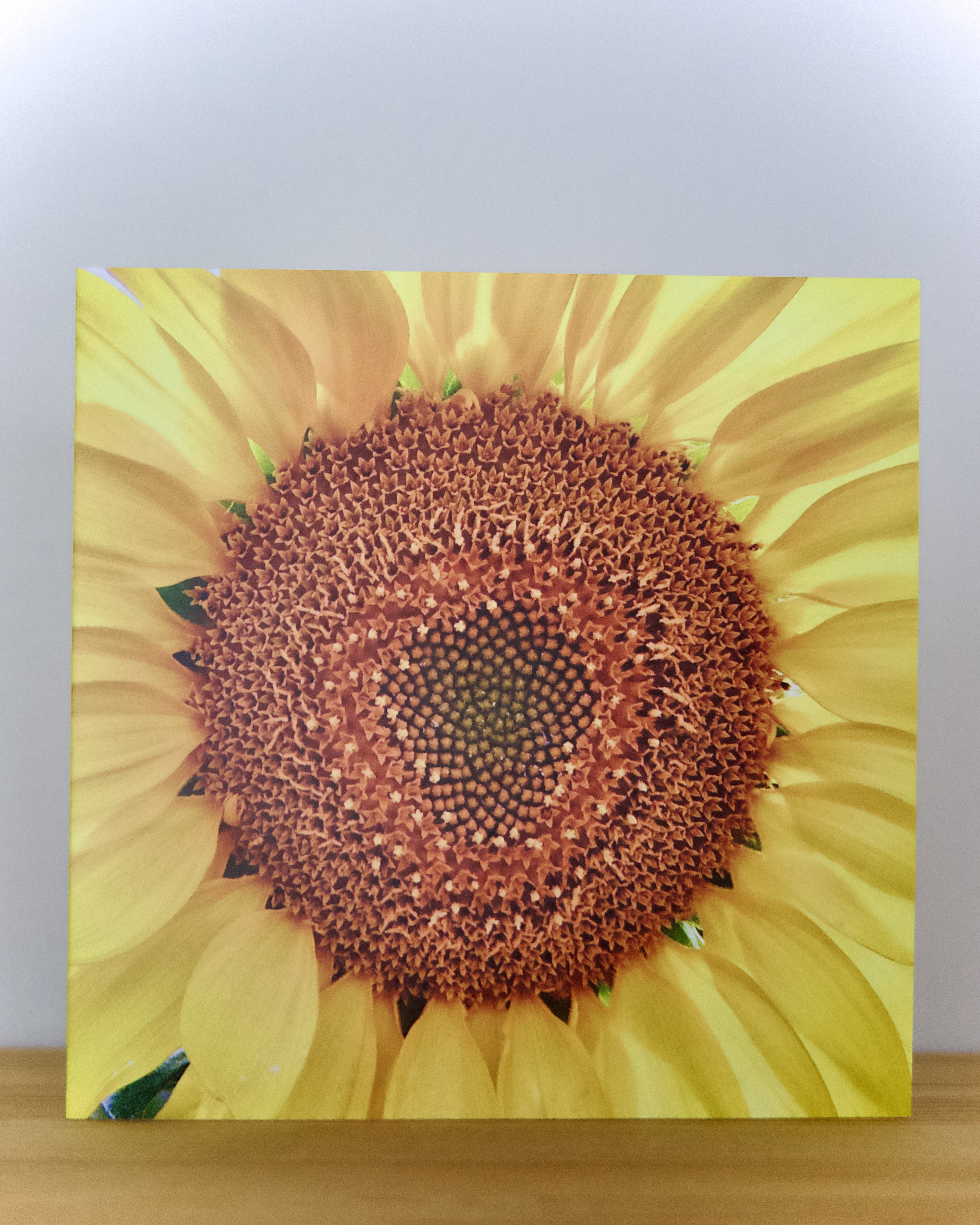 Carte Artistique "Coeur de Tournesol"