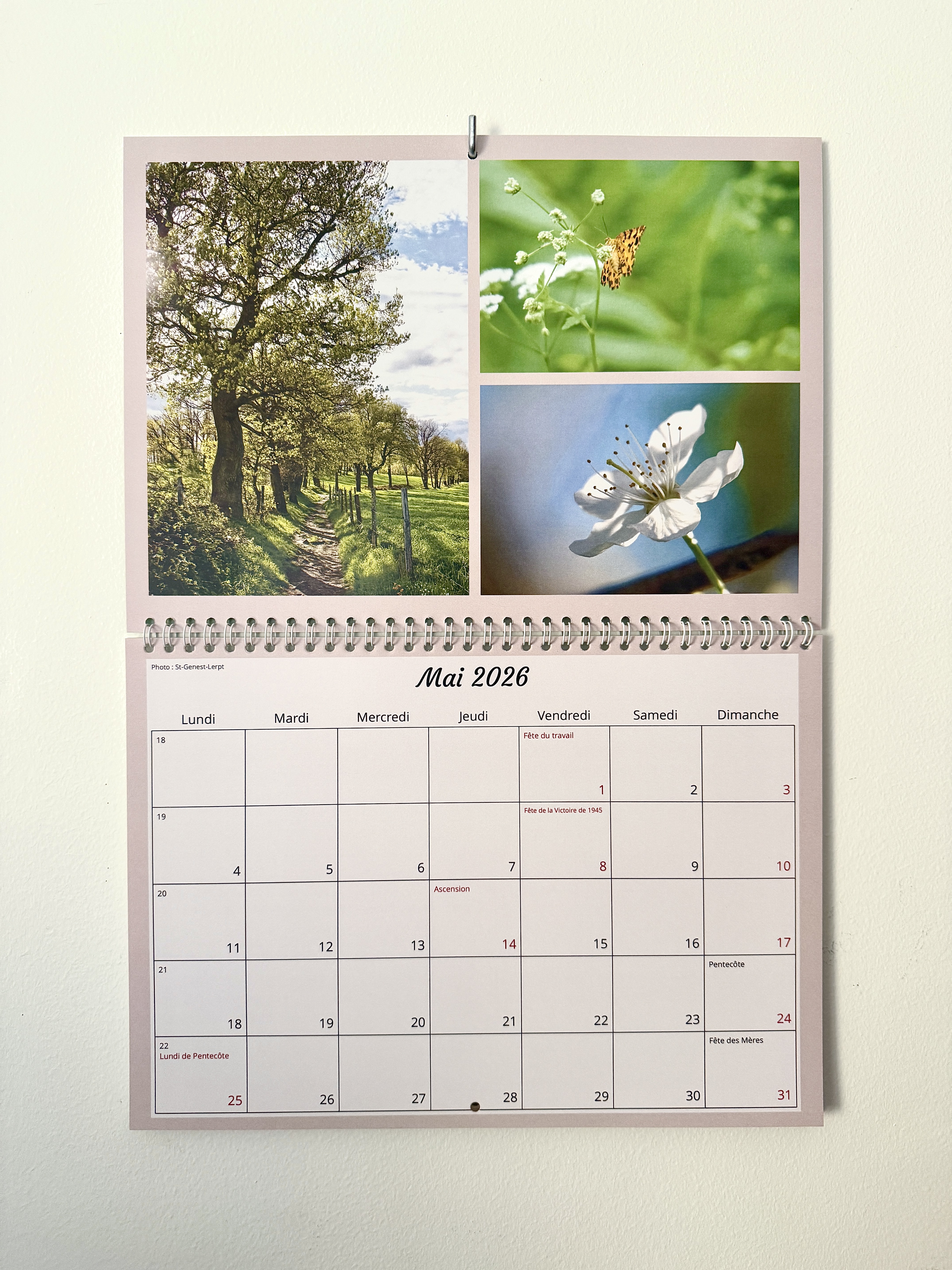 Calendrier mural 2026