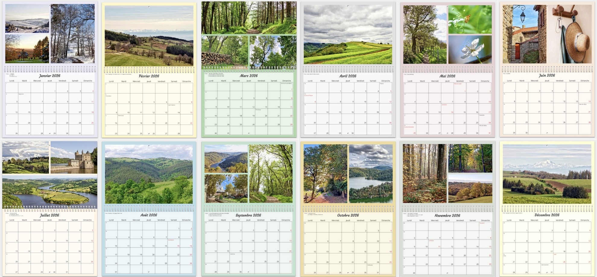 Calendrier mural 2026