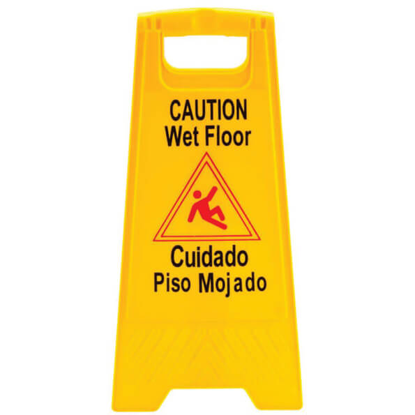 SEÑALIZACIÓN DE PISO HUMEDO DOBLE CARA 60X30CM