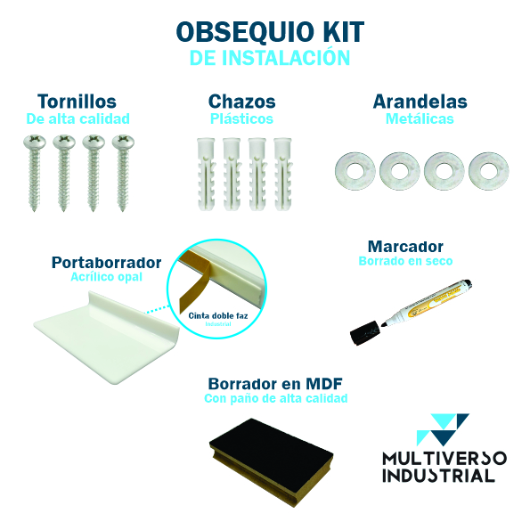 TABLERO BORRABLE ACRÍLICO CUADRICULADO 60X40CM