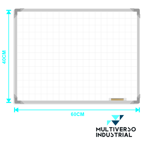 TABLERO BORRABLE ACRÍLICO CUADRICULADO 60X40CM