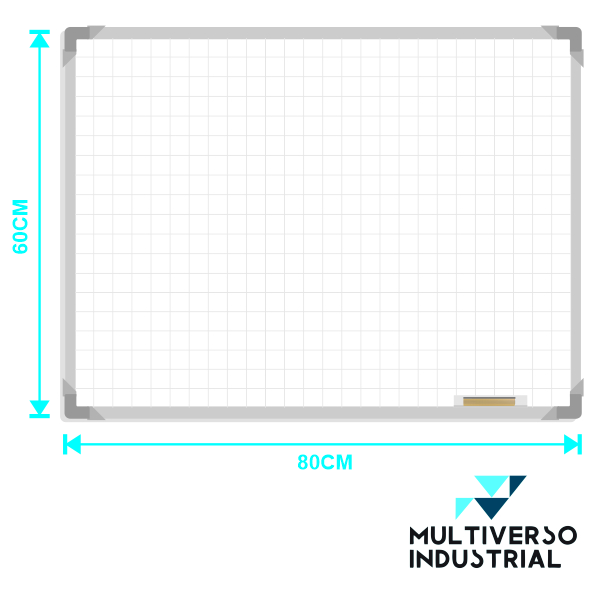 TABLERO BORRABLE ACRÍLICO CUADRICULADO 80X60CM