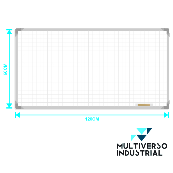 TABLERO BORRABLE ACRÍLICO CUADRICULADO 120X60CM