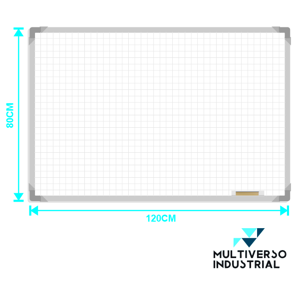 TABLERO BORRABLE ACRÍLICO CUADRICULADO 120X80CM