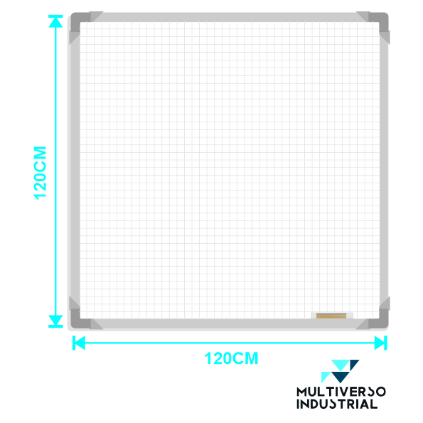 TABLERO BORRABLE ACRÍLICO CUADRICULADO 120X120CM