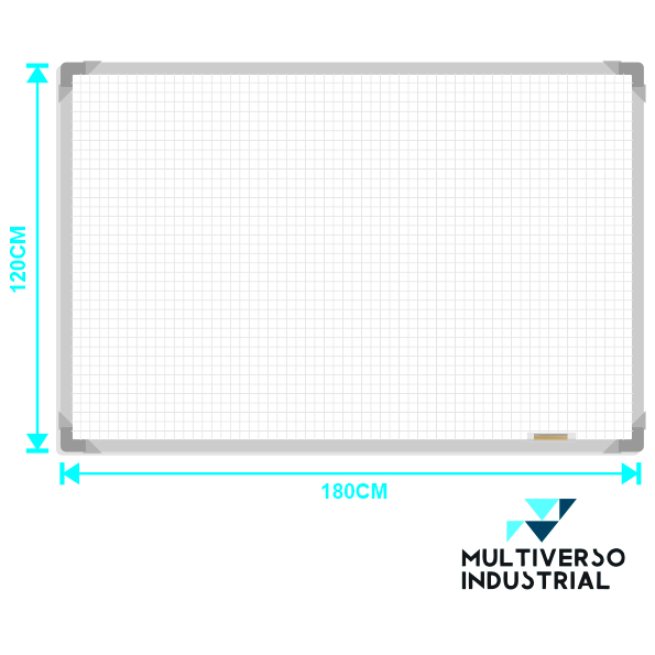 TABLERO BORRABLE ACRÍLICO CUADRICULADO 120X180CM