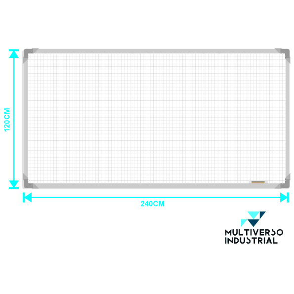 TABLERO BORRABLE ACRÍLICO CUADRICULADO 120X240CM