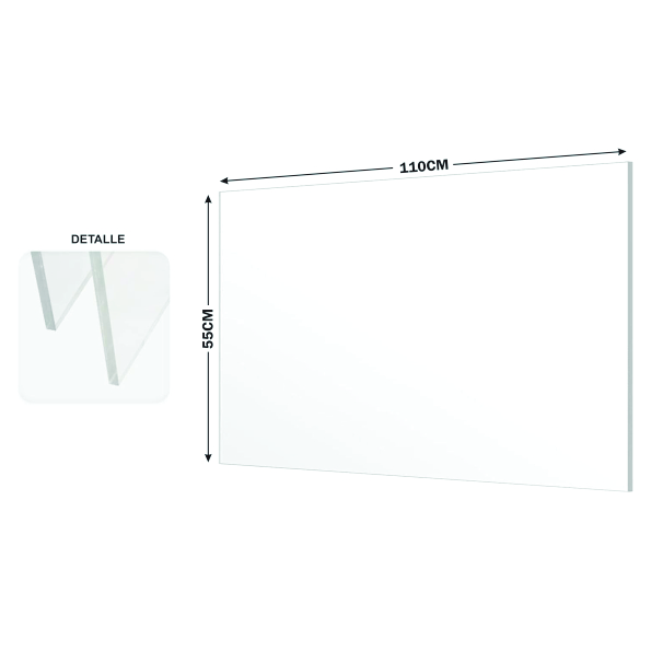 ACRILICO 100% ORIGINAL 4MM 110CM X 55CM