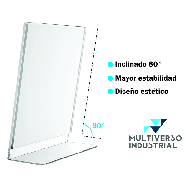 HABLADOR ACRILICO 100% ORIGINAL L TAMAÑO MEDIA CARTA - PORTA MENU - FOLLETO