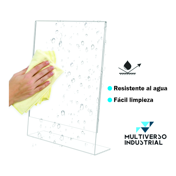 HABLADOR ACRILICO 100% ORIGINAL L TAMAÑO MEDIA CARTA - PORTA MENU - FOLLETO