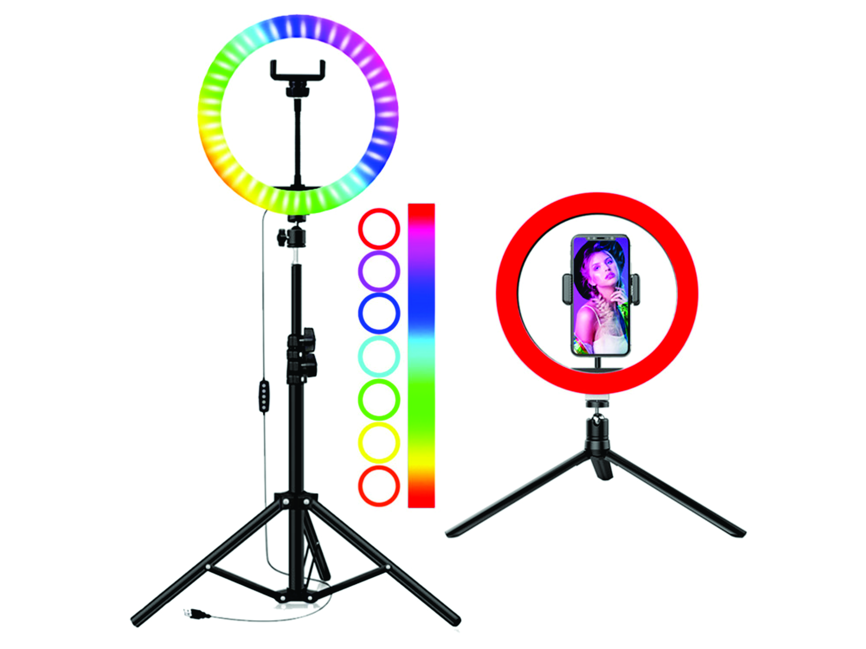 Aro Rgb 26 Cm Tripode - Base Celular