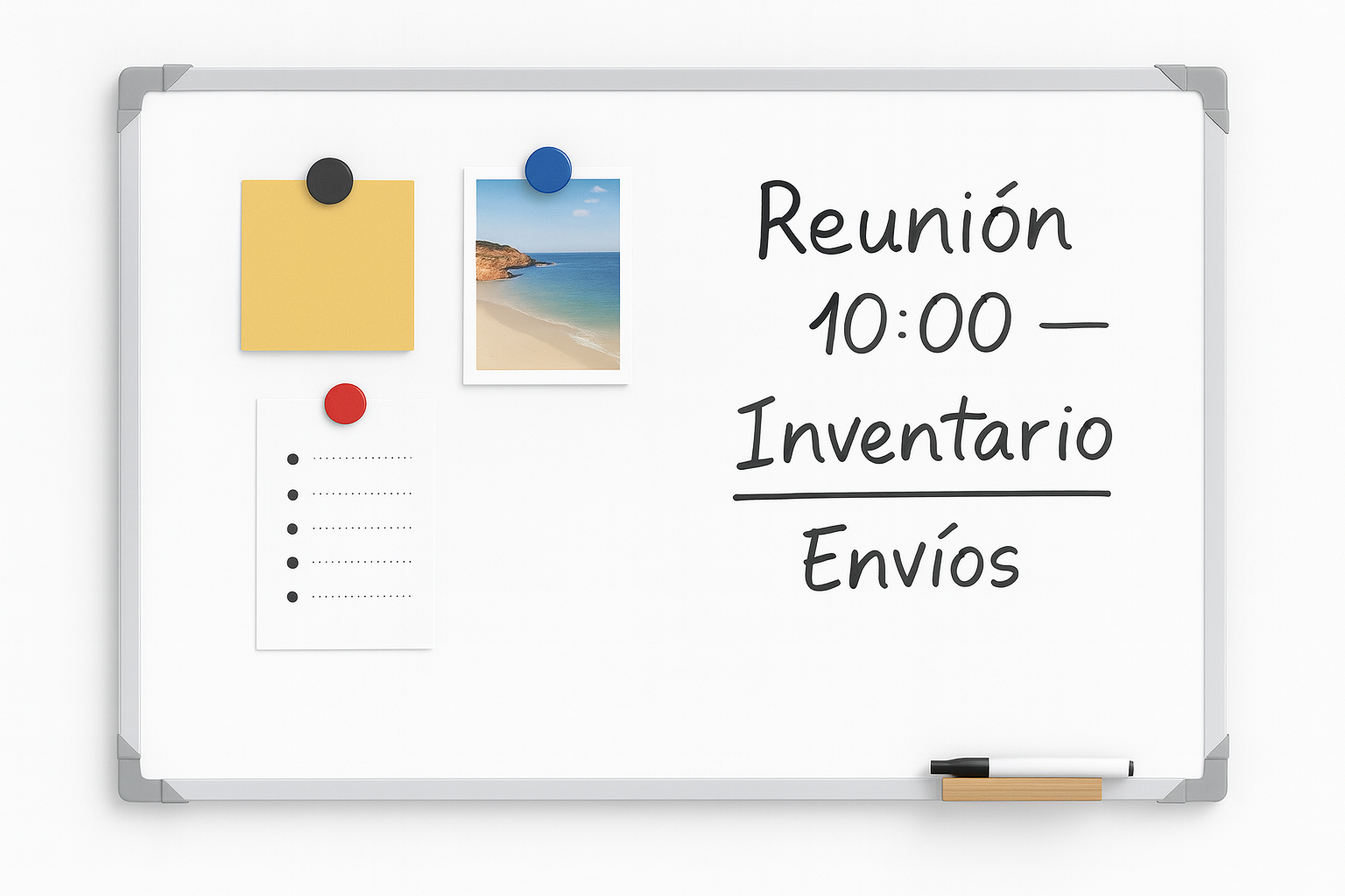Tablero Borrable Magnético Blanco 120 X 60cm + Kit Obsequio