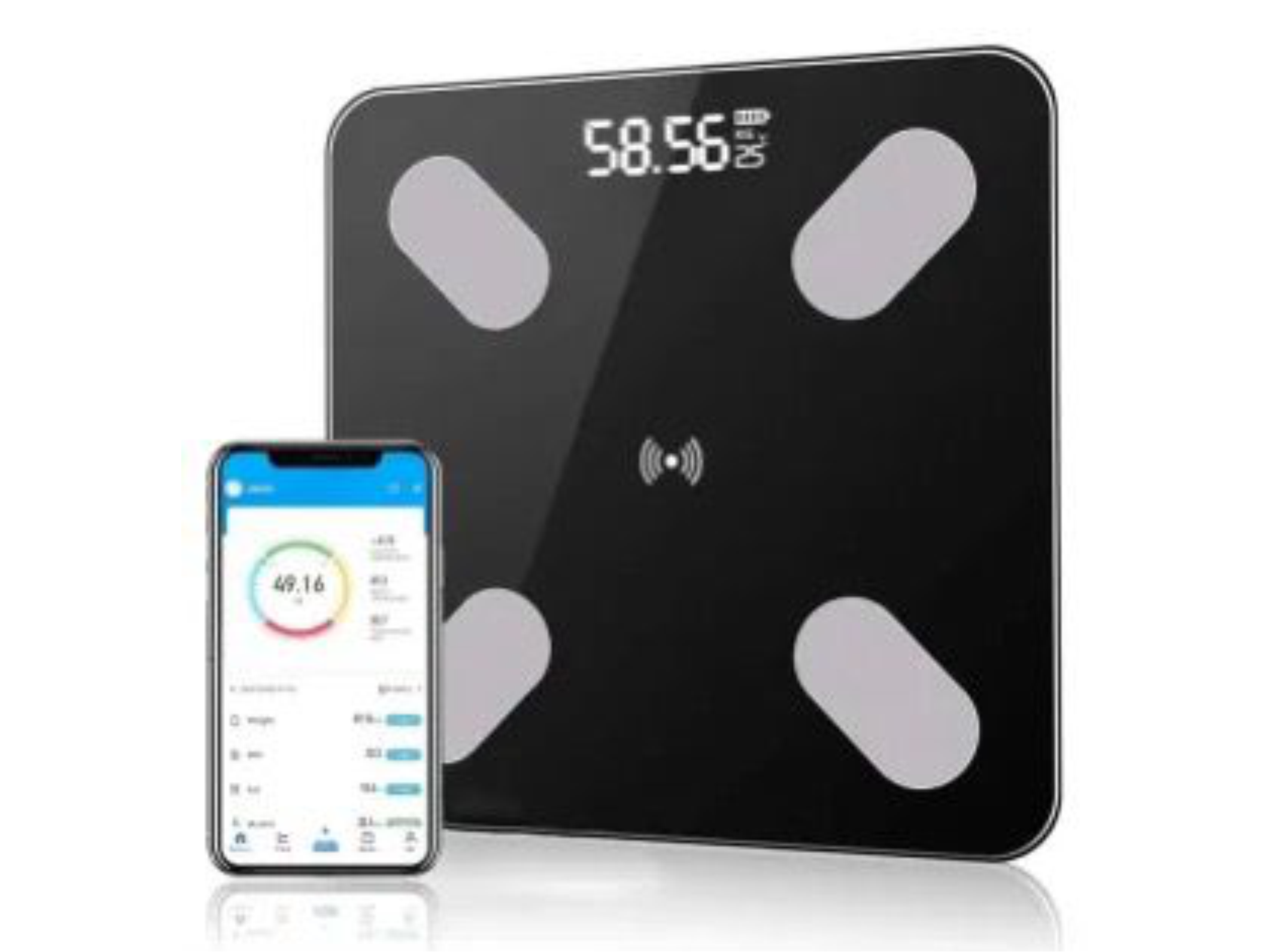 Bascula Inteligente Pesa Lemman Bluetooth Vidrio Digital App