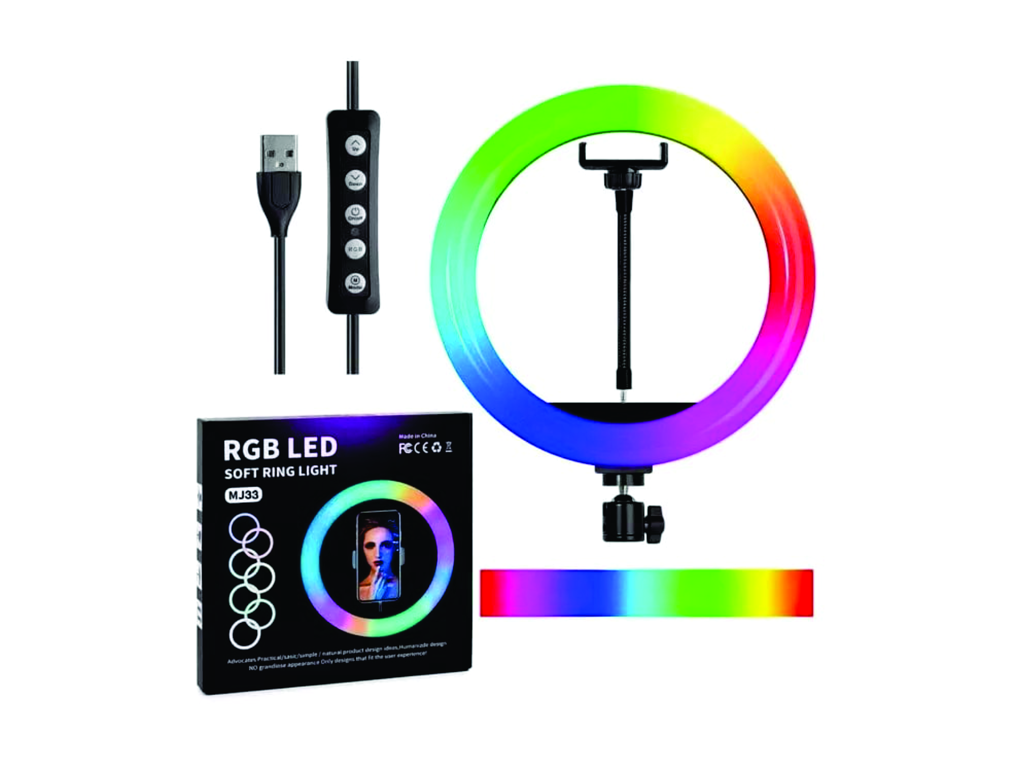 Aro Rgb 26 Cm Tripode - Base Celular