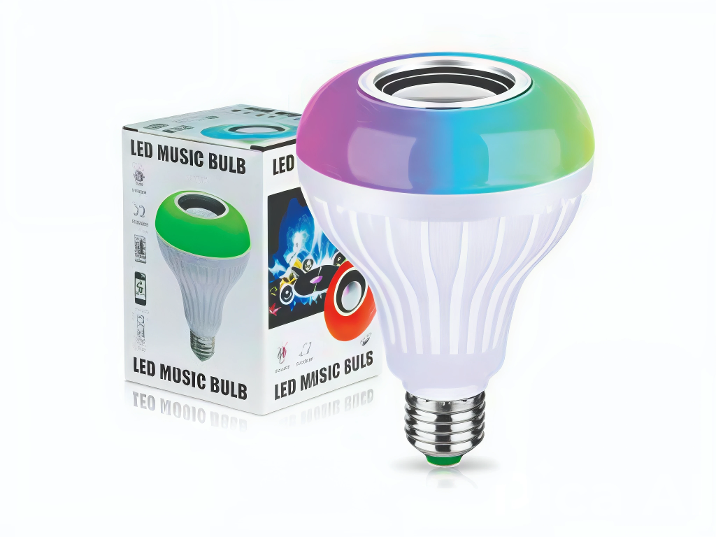 Bombillo Led Parlante Rgb Con Control De Mando Y Bluetooh