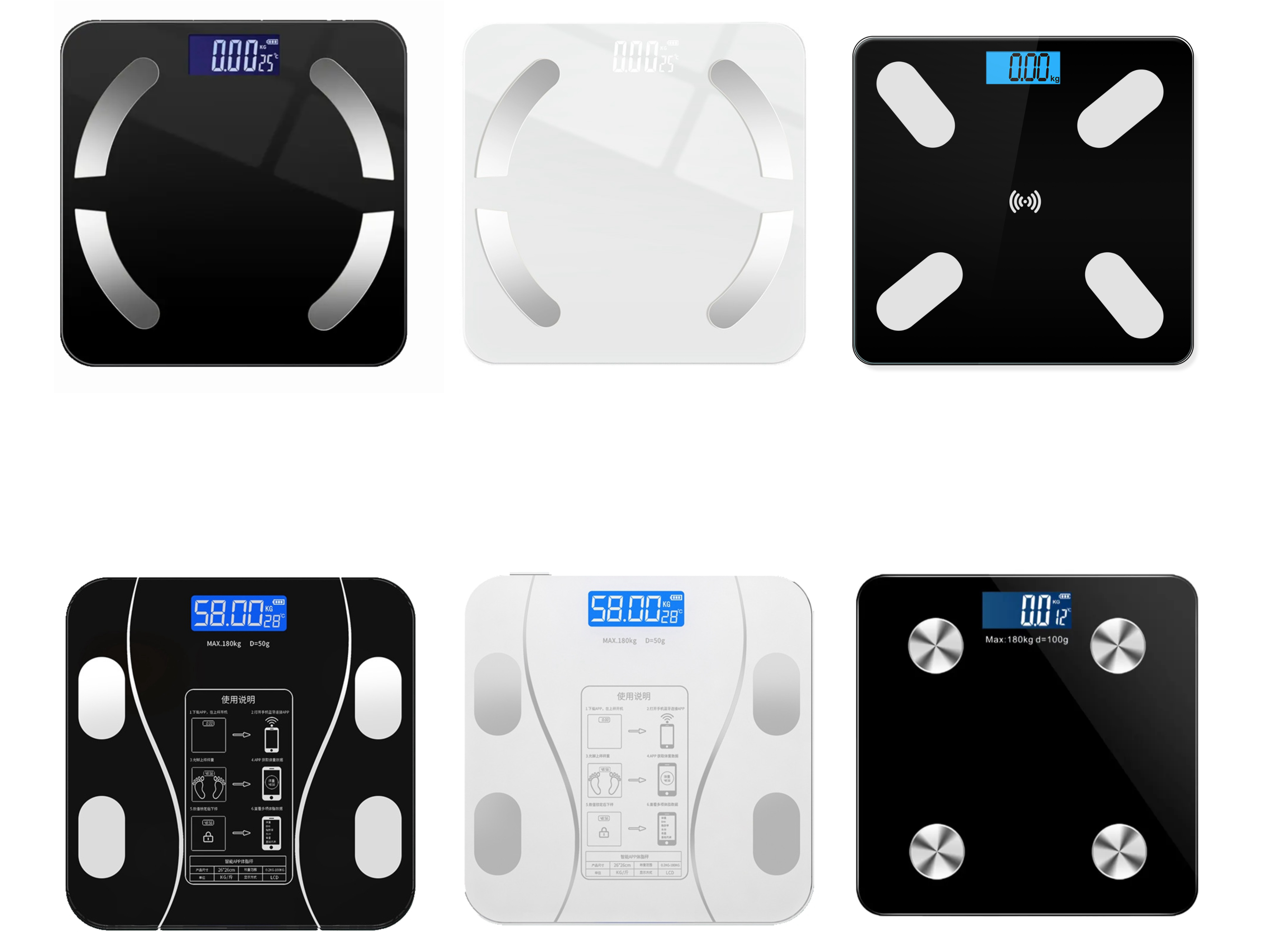Bascula Inteligente Pesa Lemman Bluetooth Vidrio Digital App