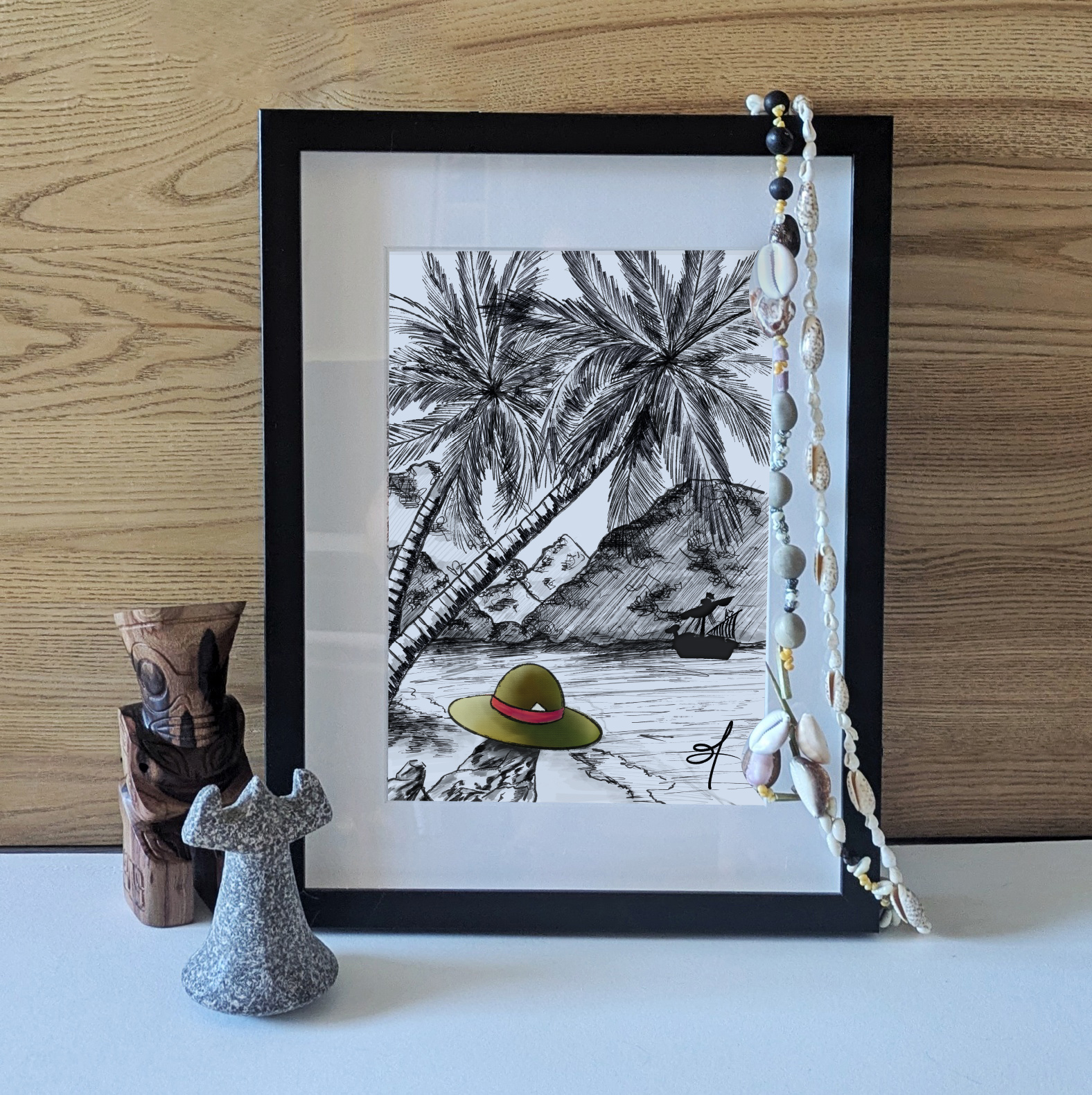 Tahiti : plage de Tautira - One piece