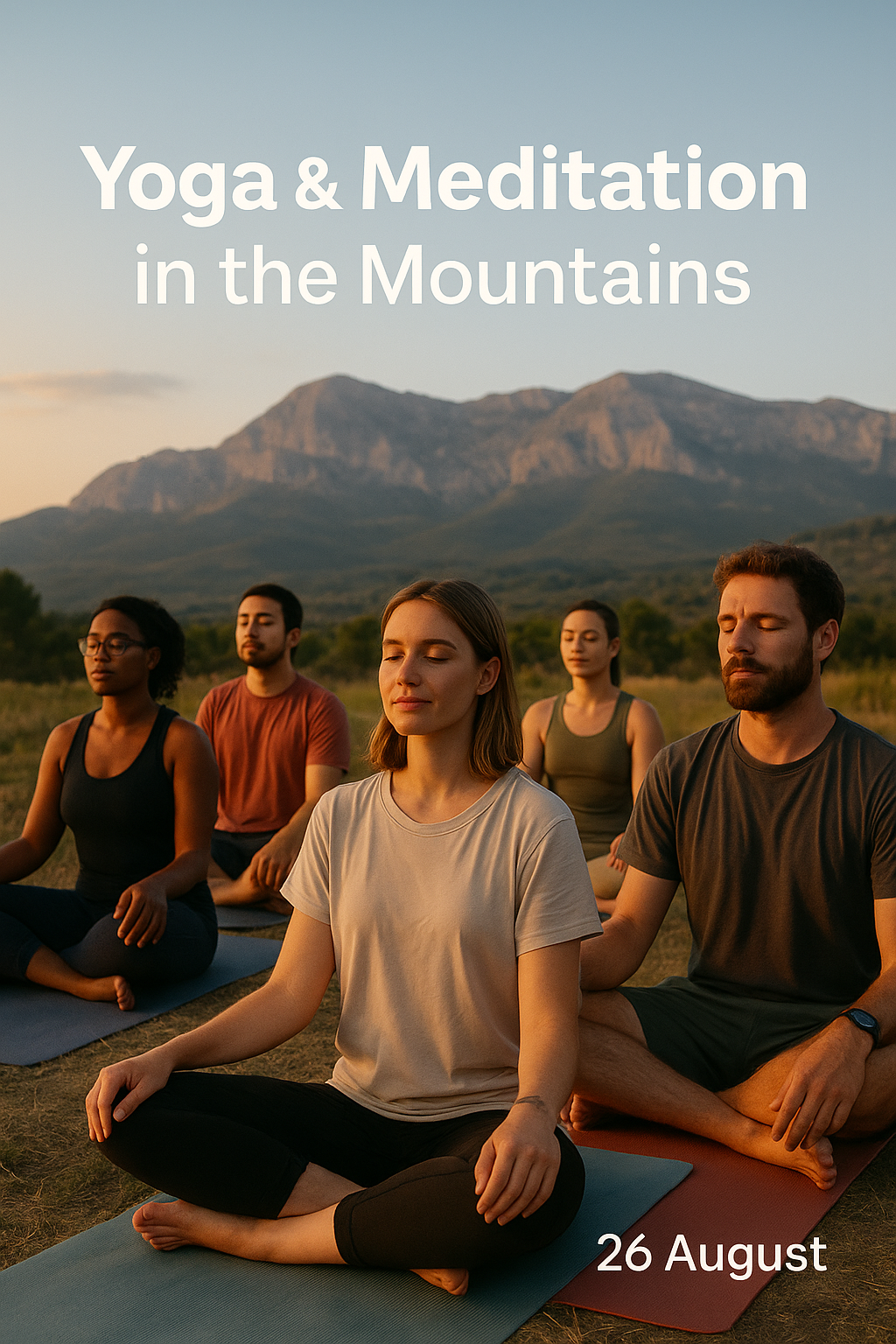 Yoga Meditation in the Mountains