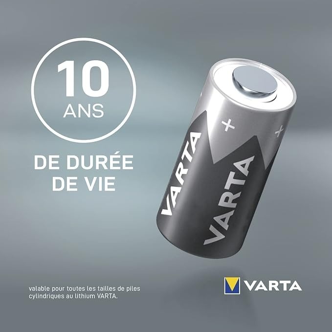 VARTA CR123A (3V) – La Pile Premium Longue Durée & Haute Fiabilité pour Serrure OneKee (Lot de 2)