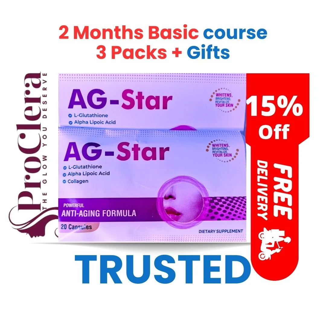 Glutathione Capsules For Glowing Skin ( 3 Packs ) + Gift Pack