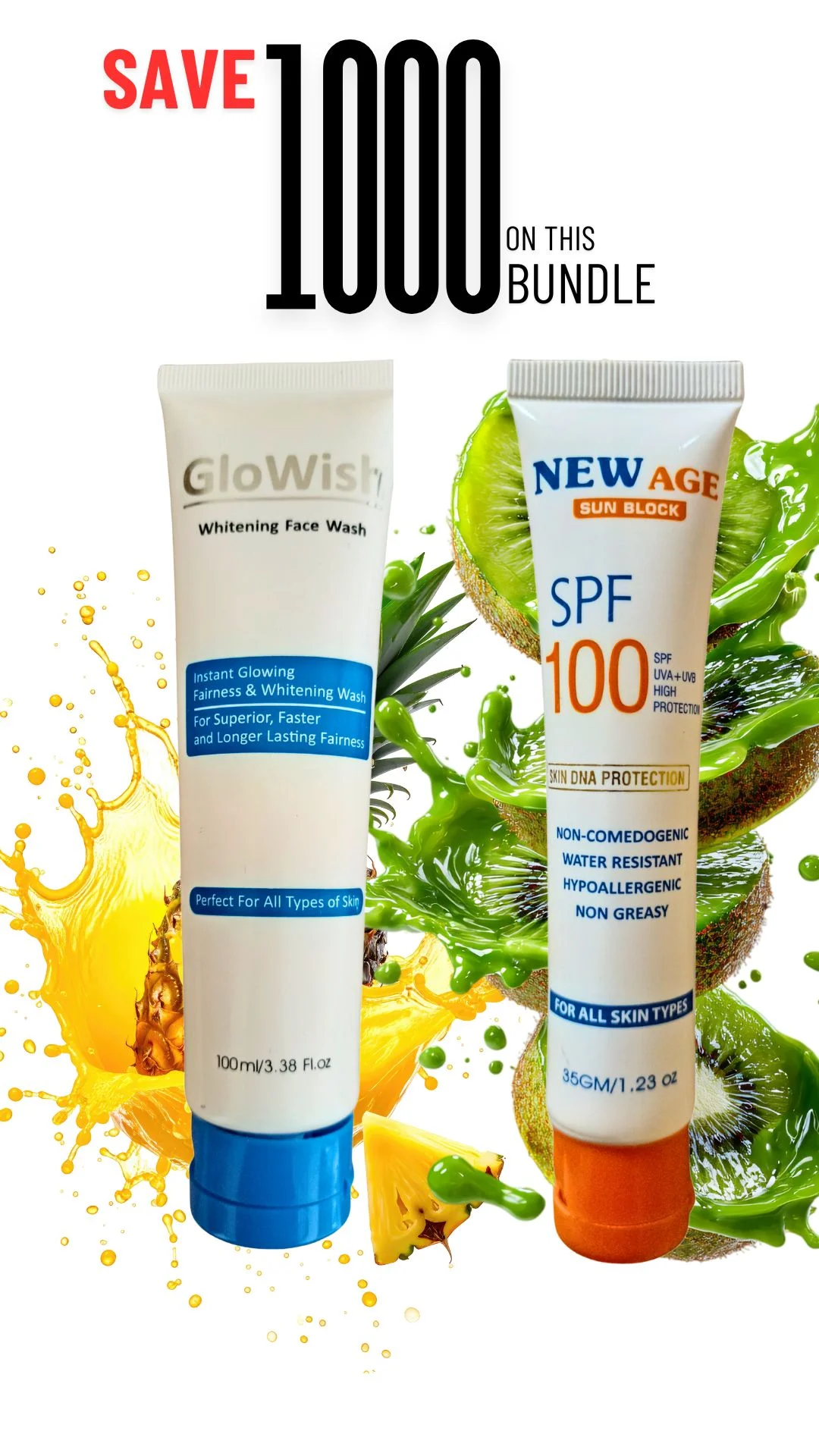 Face Wash + Sun Block