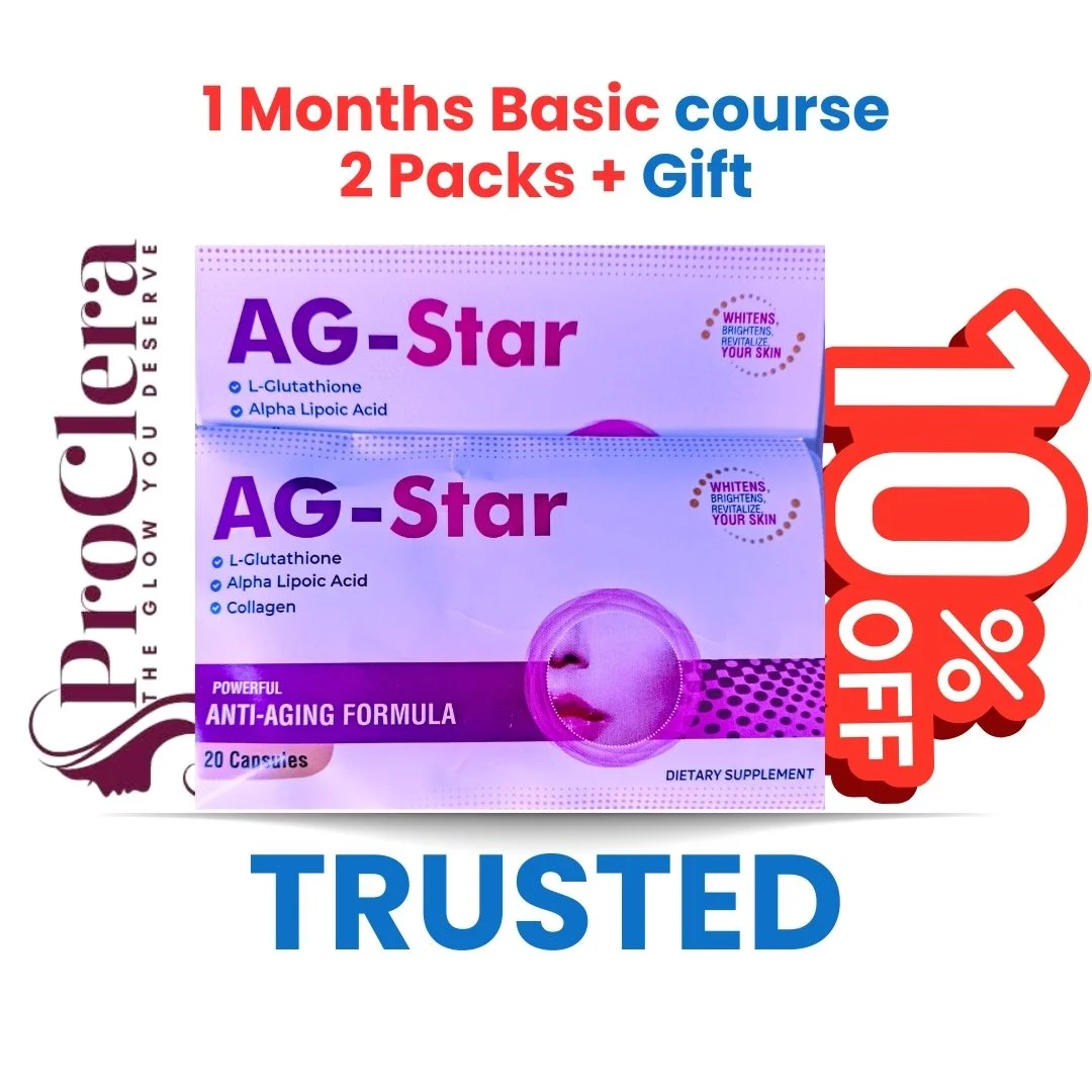 Glutathione Capsules For Glowing Skin ( 2 Packs ) + Gift