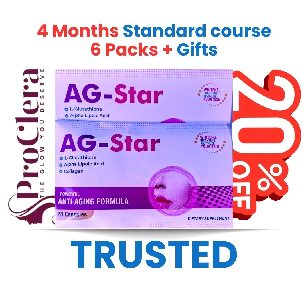 Glutathione Capsules For Glowing Skin ( 6 Packs ) + Gifts