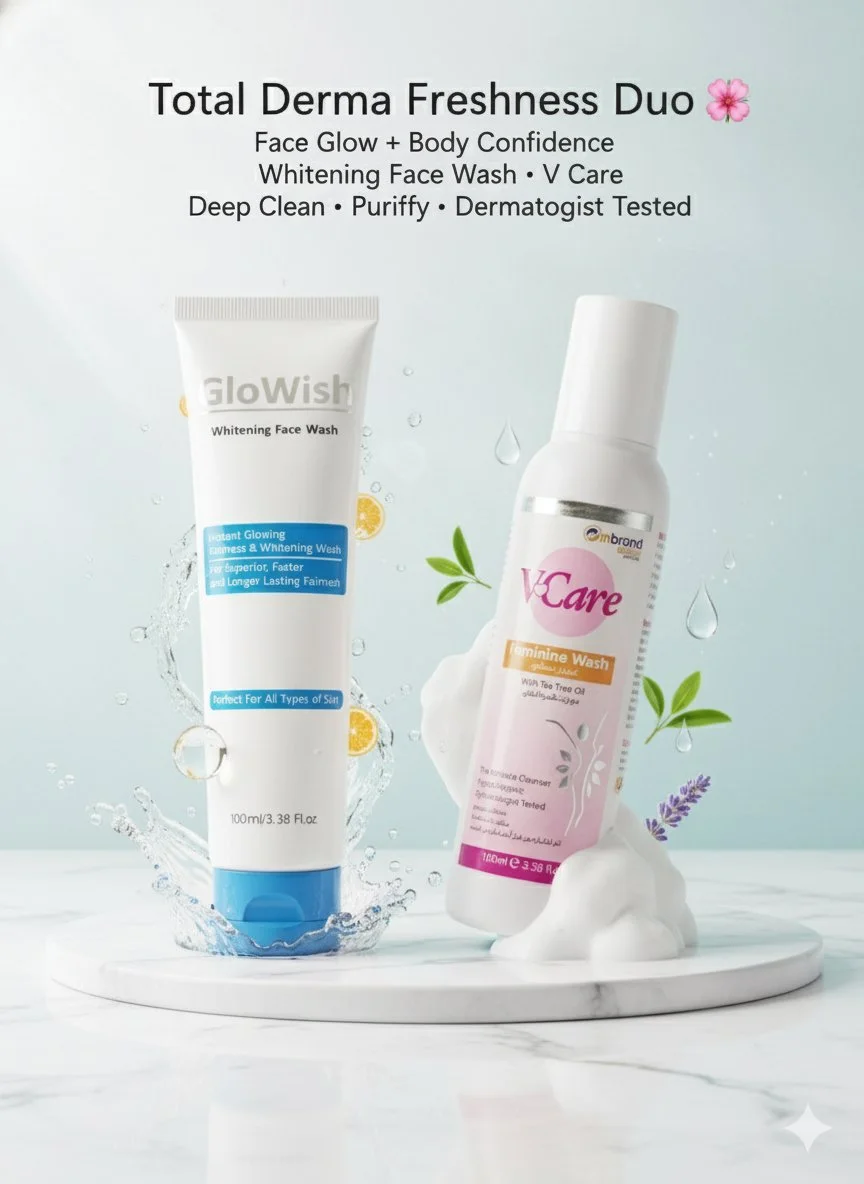 Glowish Face Wash + V Care Feminine Wash
