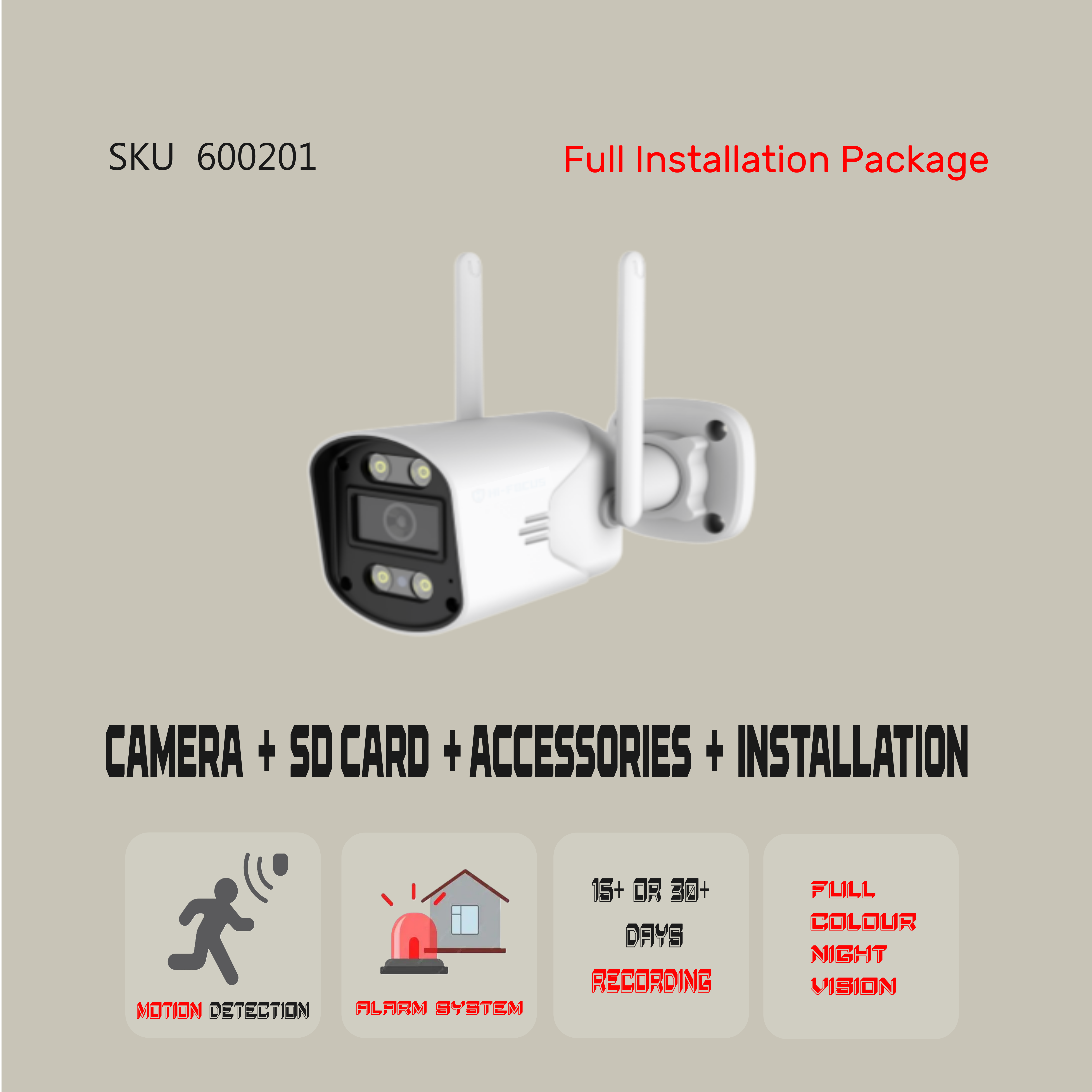 Wireless Security Camera Package