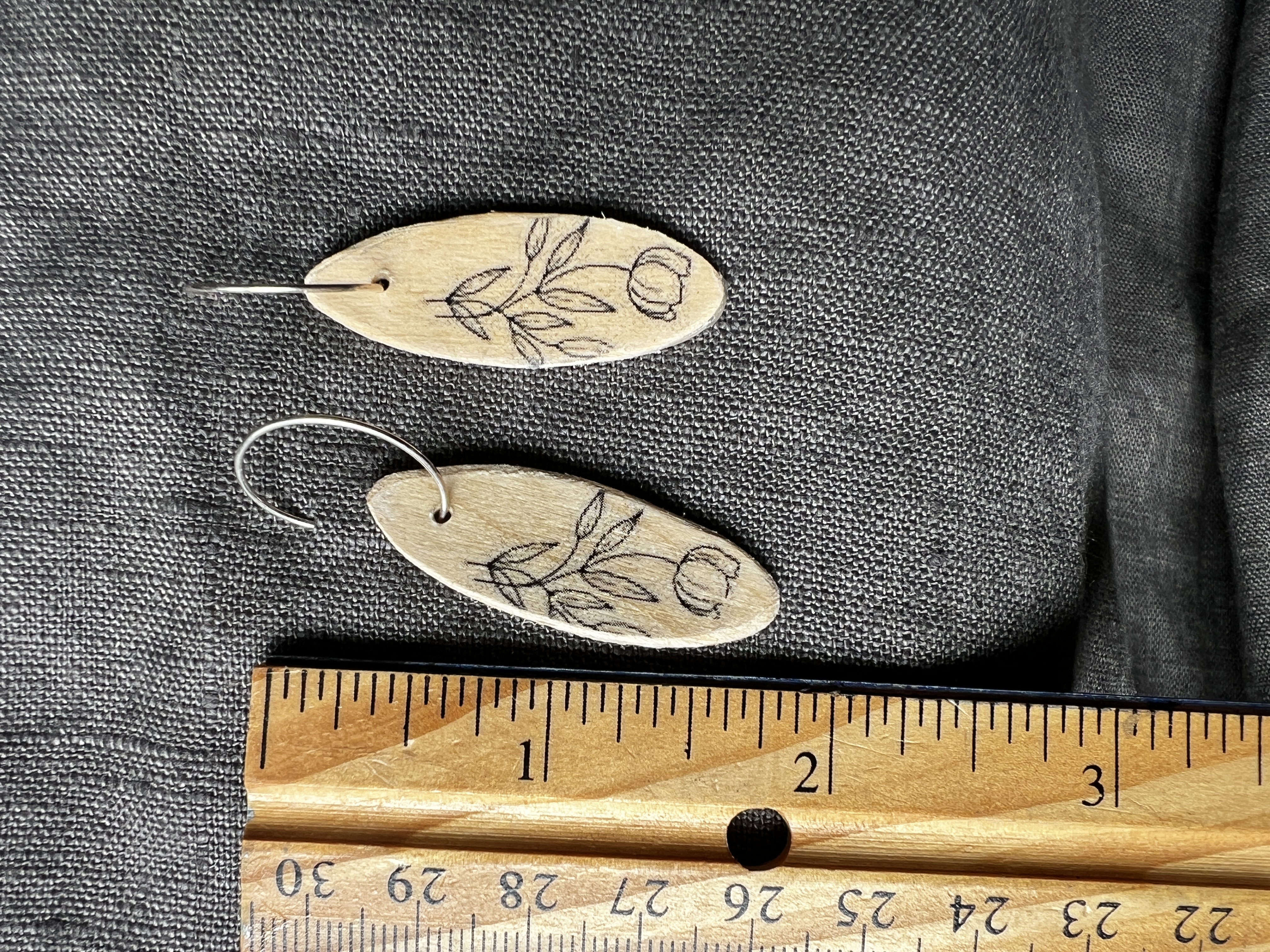 fallen flower earrings