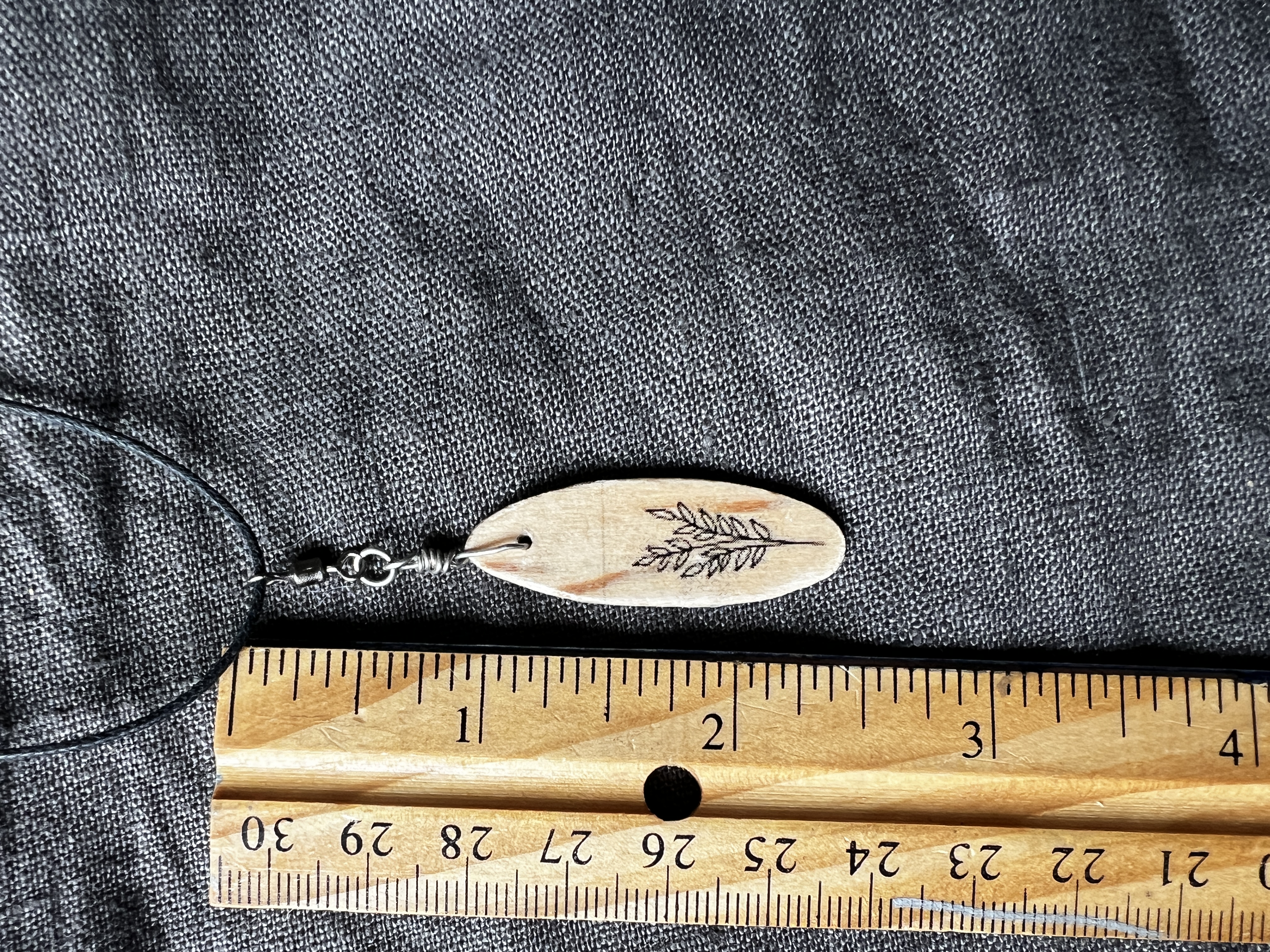 Handcrafted Spinning Wooden Engraved Pendant Necklace