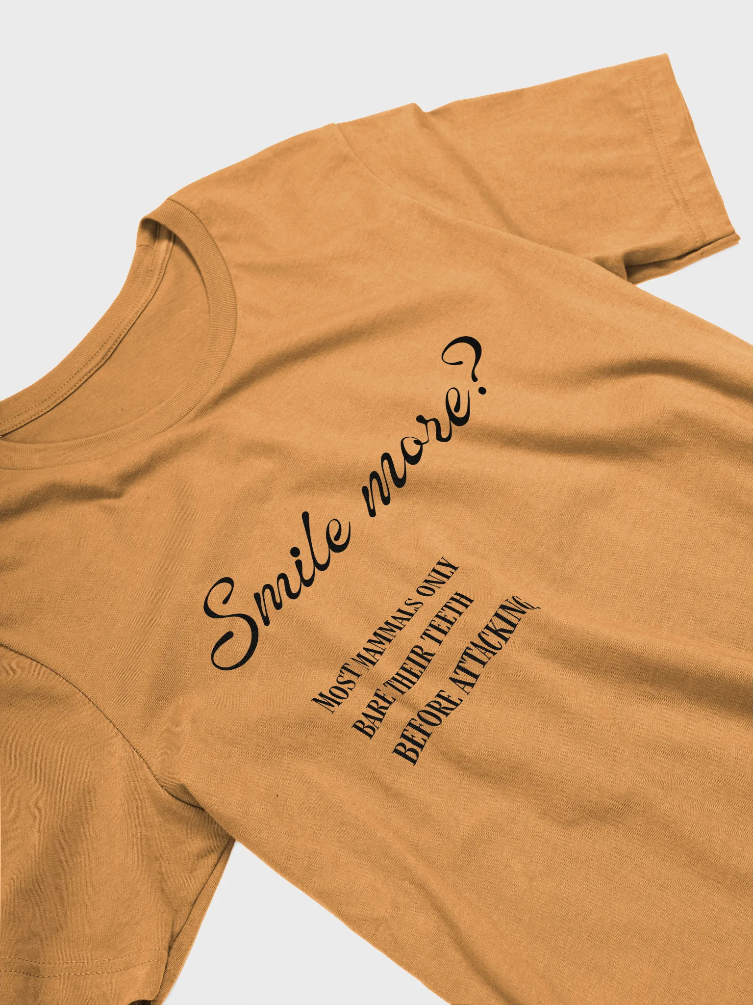 "smile" feminist teeth-baring tee